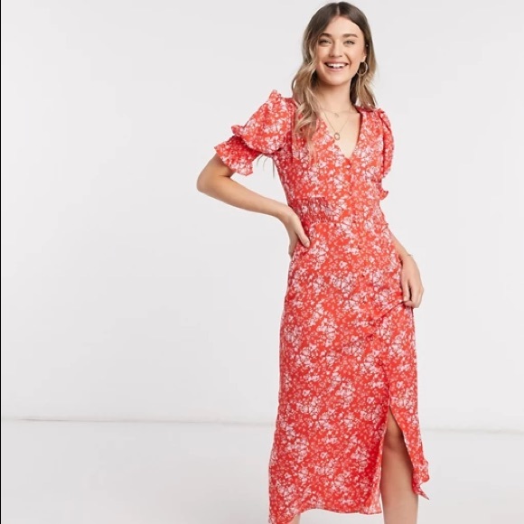 floral maxi tea dress